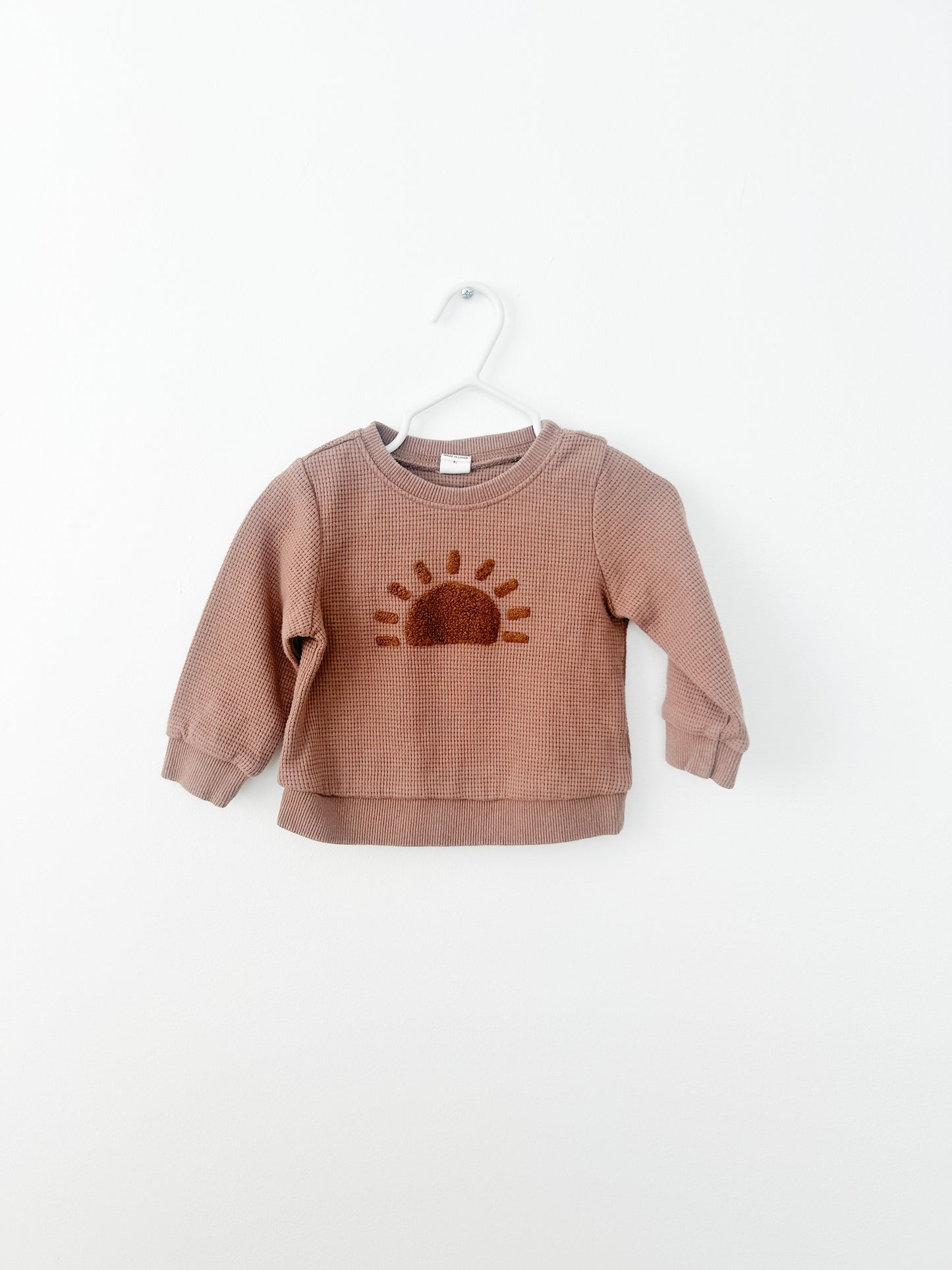 No Brand waffle knit sweater Size: 9-12 month