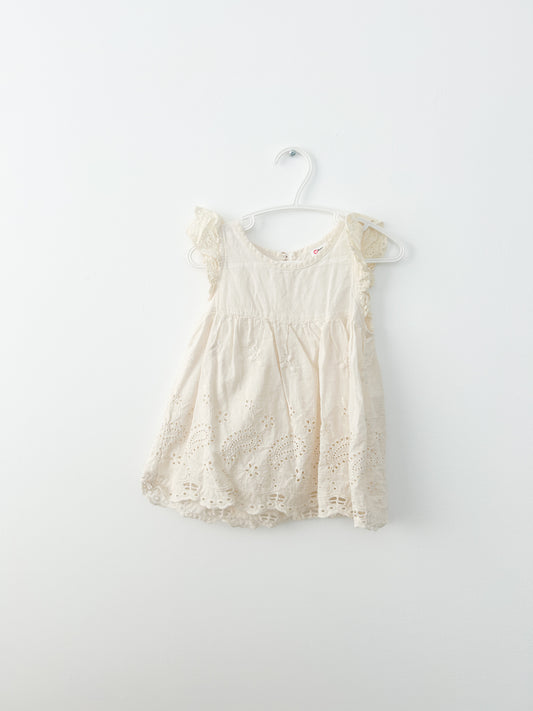 No Brand Cream Dress Size: 12-18 month