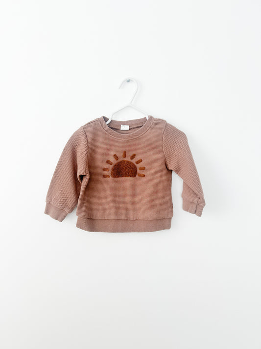 No Brand waffle knit sweater Size: 9-12 month