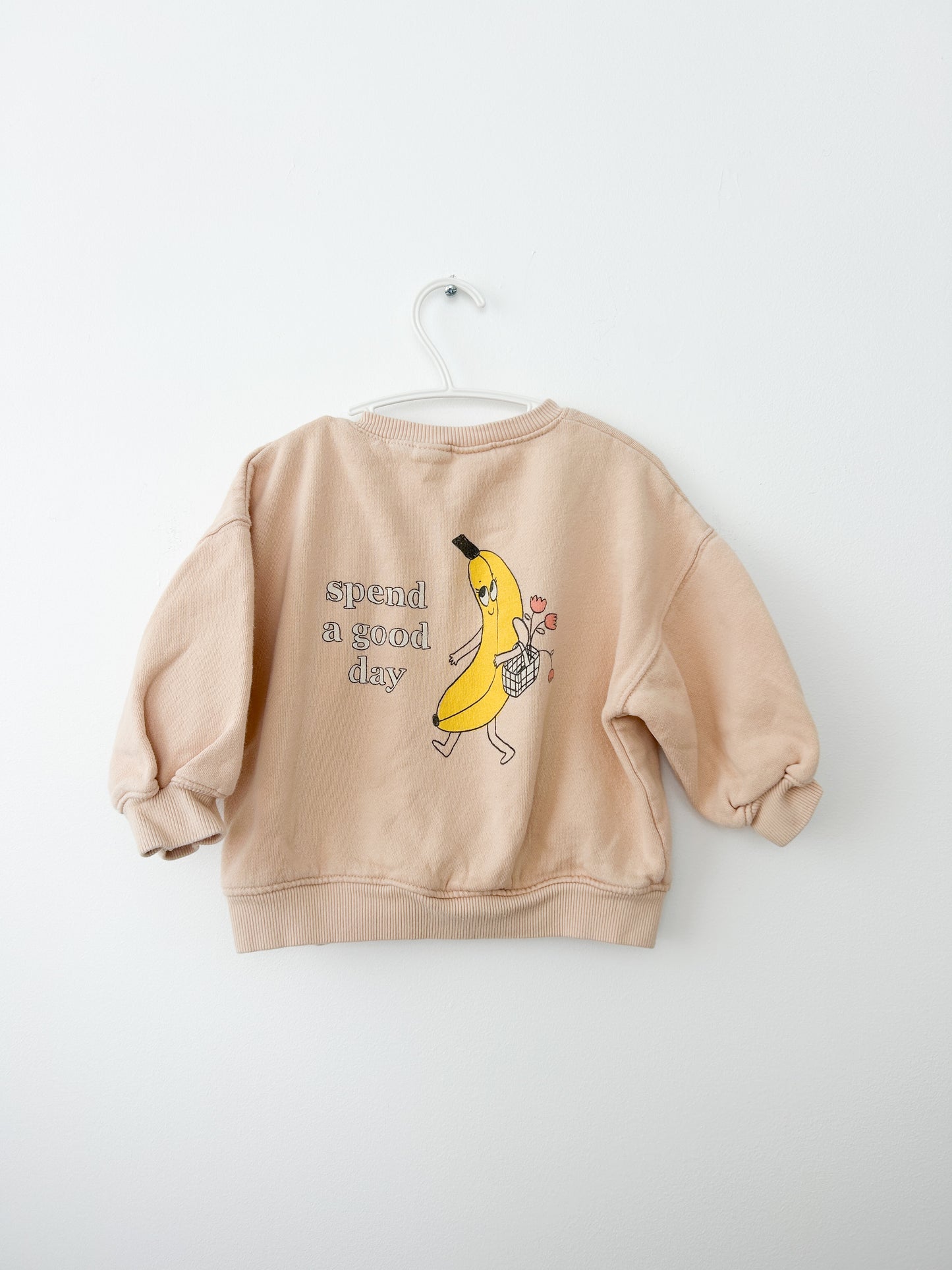 Zara banana crewneck Size: 18-24 month
