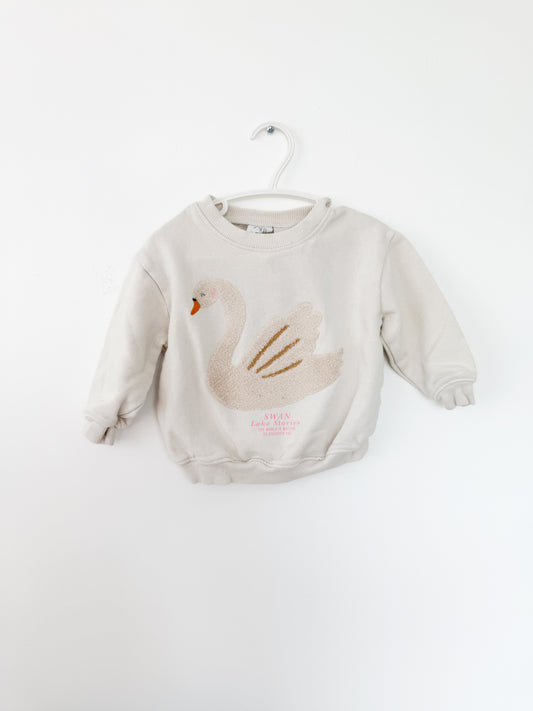 Zara swan crewneck Size: 12 month