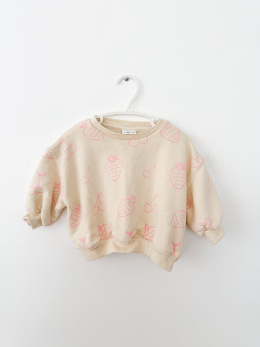 Zara fruti crewneck Size: 6-9 month