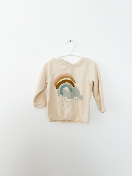 H&M Terry Cloth Rainbow Crewneck Size: 12 month